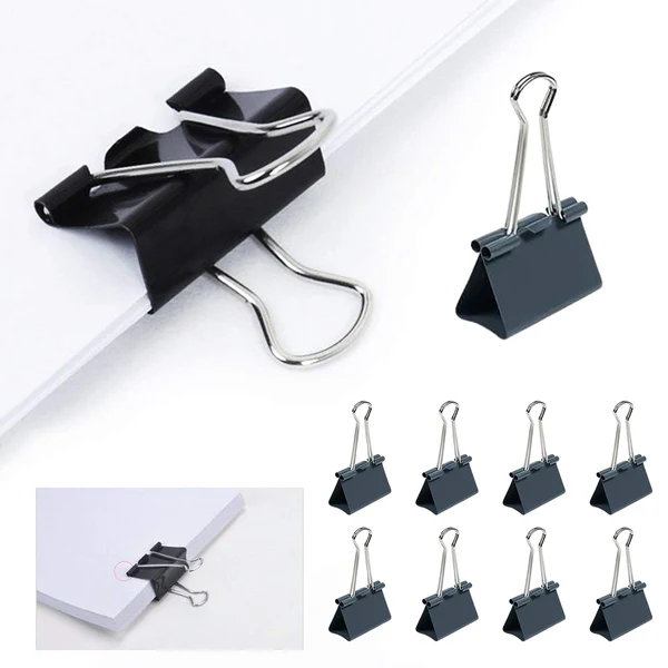 Paper Holding Binder Clips Paper Clips (8 Pcs Set / Mix Color)
