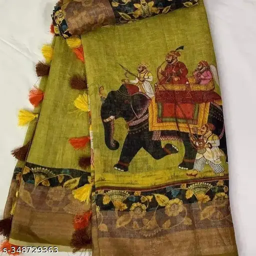Kalamkari Digital Print Saree