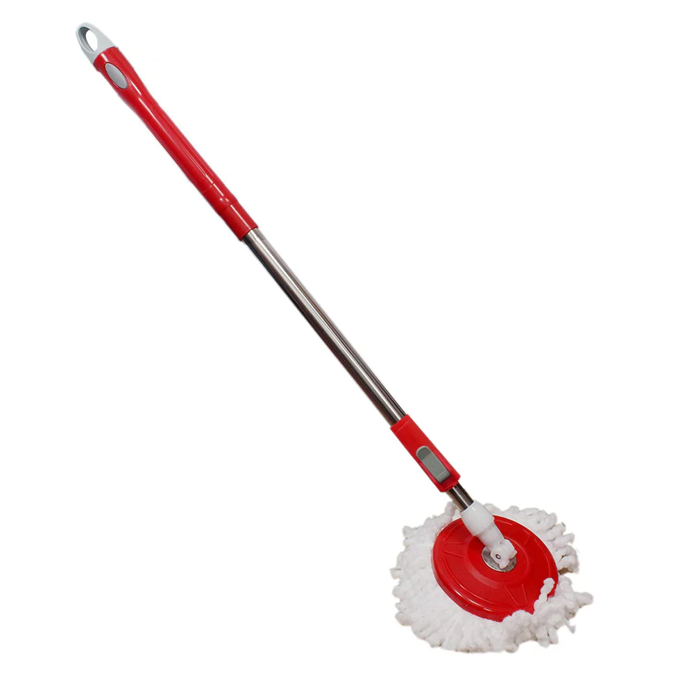 Home Cleaning Stainless Steel 360° Rotating Pole - Microfiber Mop with Adjustable Rod Stick