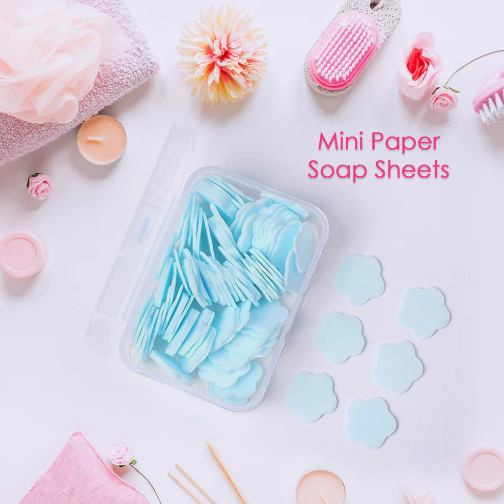 Mini Portable Travel Soap Paper Sheets