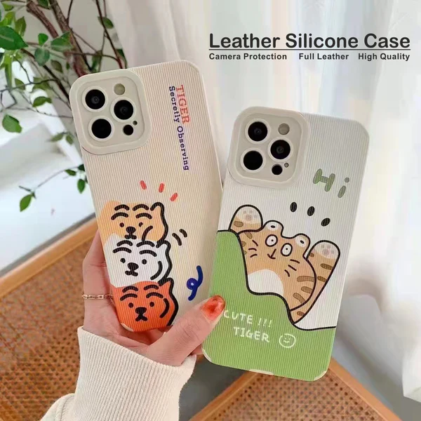 Leather Silicone Cartoon Case Case For Vivo Y21A