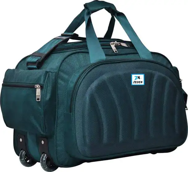  Duffle Bags Luggage With Trolley-Peacock- Duffel With Wheels (Strolley)