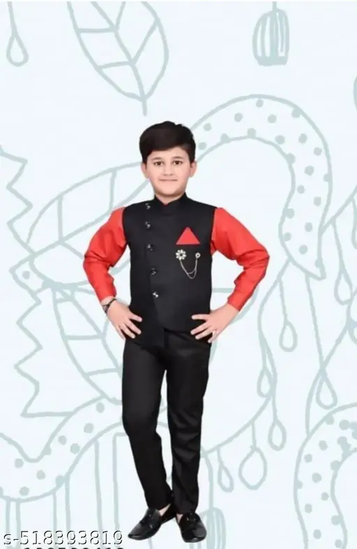  Boys Kids Shirt, Waistcoat and Pant for Boys 1 -14Years