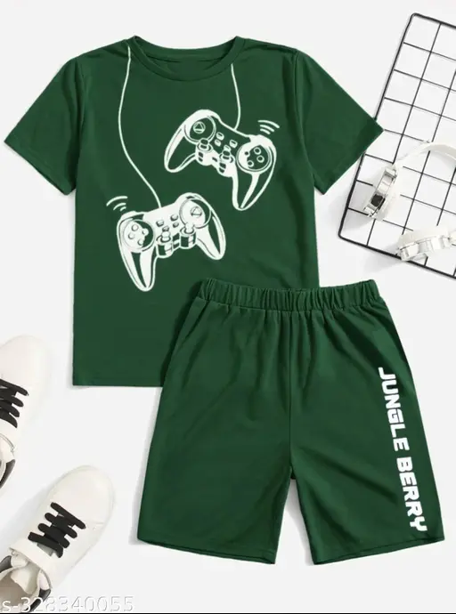 jungle beorry round neck t.shirt with shorts boys casual tshirt