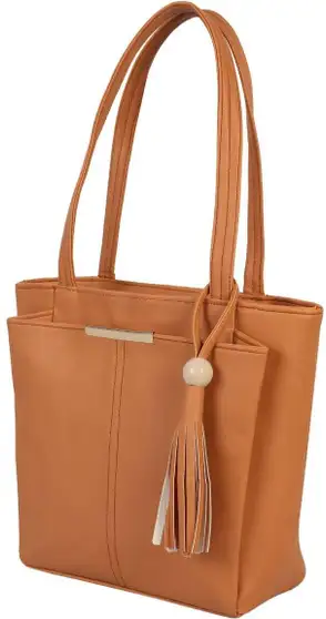 claspNclutch Women Tan Shoulder Bag