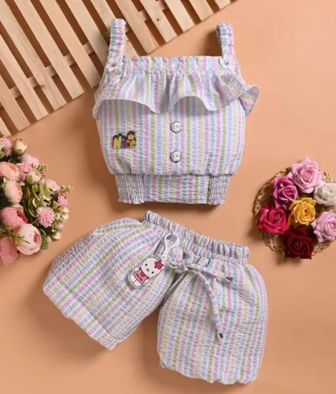 Fancy Trendy Aglie Top & Bottom Set for Girls