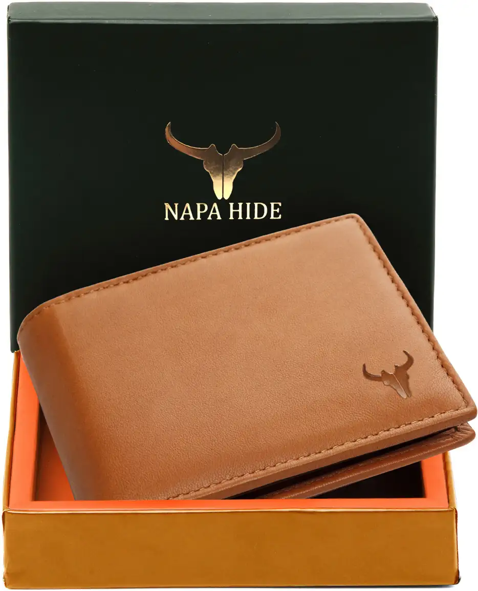 napa hide Men Casual Tan Genuine Leather Wallet