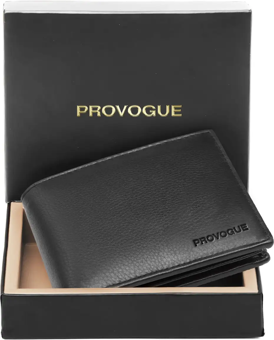 PROVOGUE MenBlack Genuine Leather Wallet