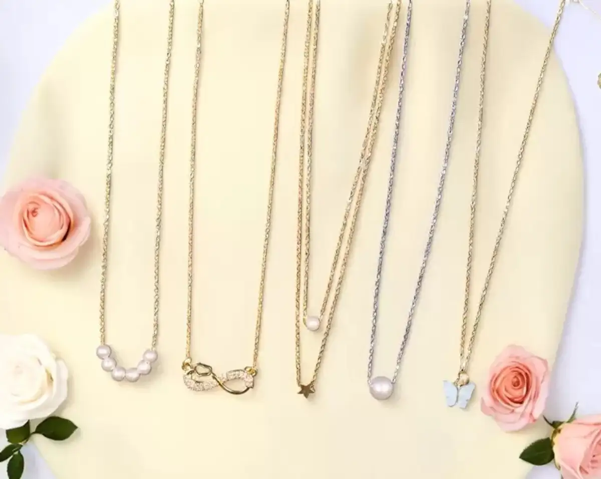 shimmering beautiful necklace combo for women and girls