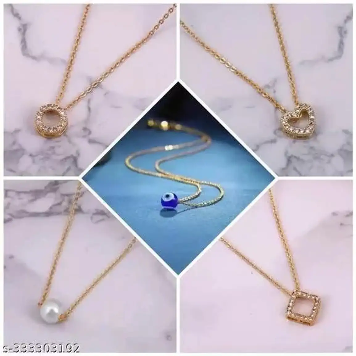 Micro Gold Plated Combo Necklace Chain for Women and Girls