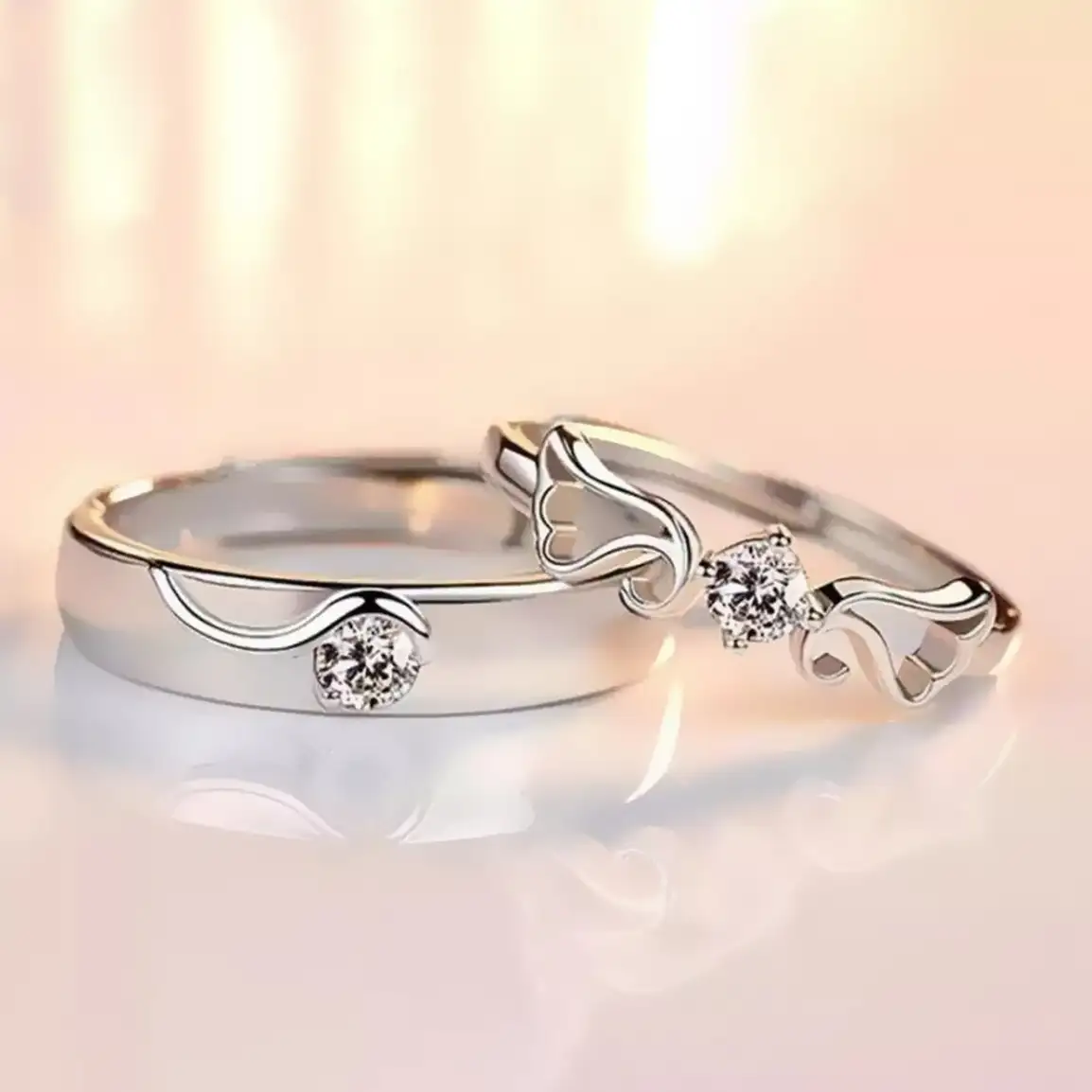 ringzinnie Adjustable Couple Rings Combo 
