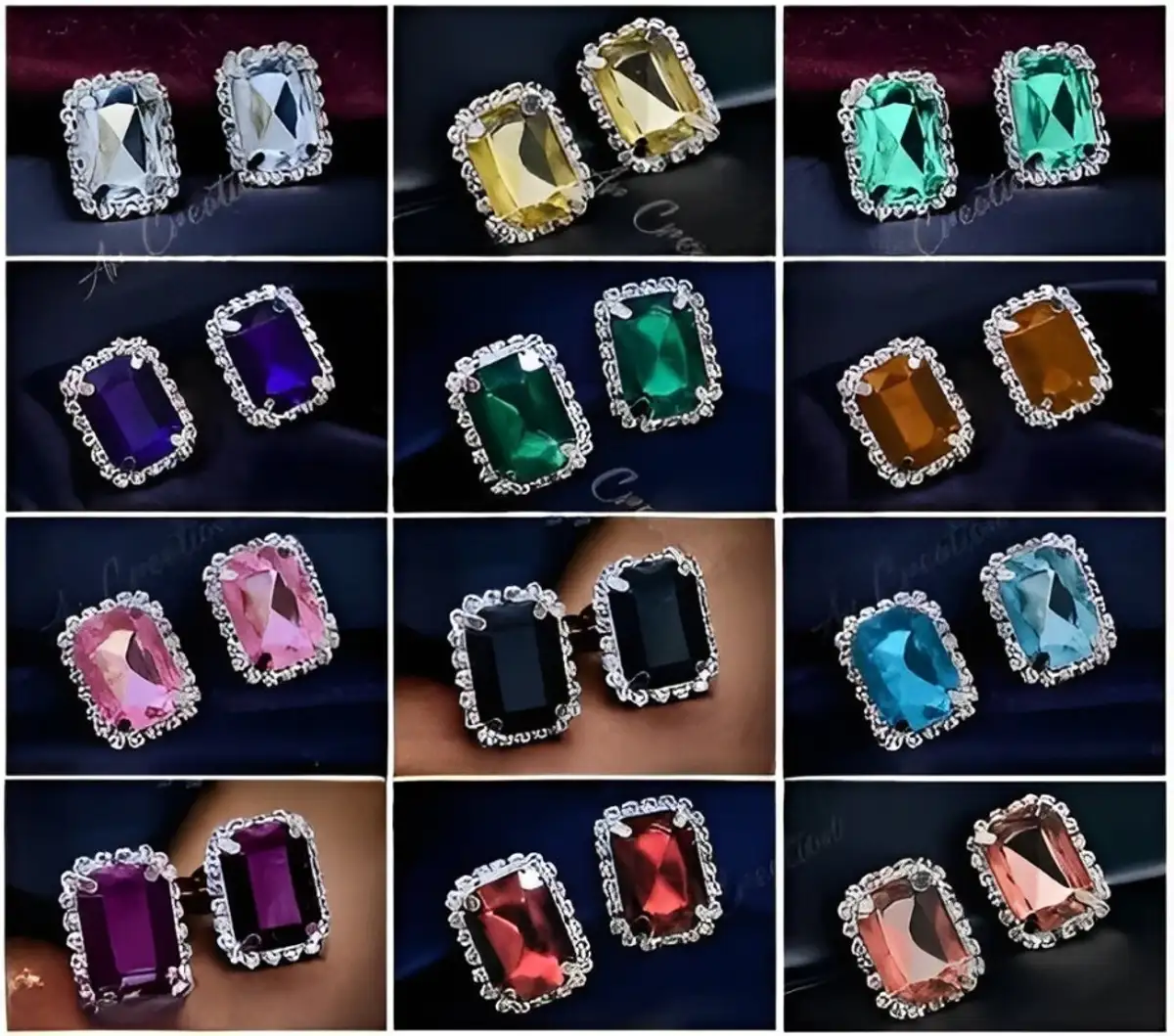 Crystal Alloy Earring Set