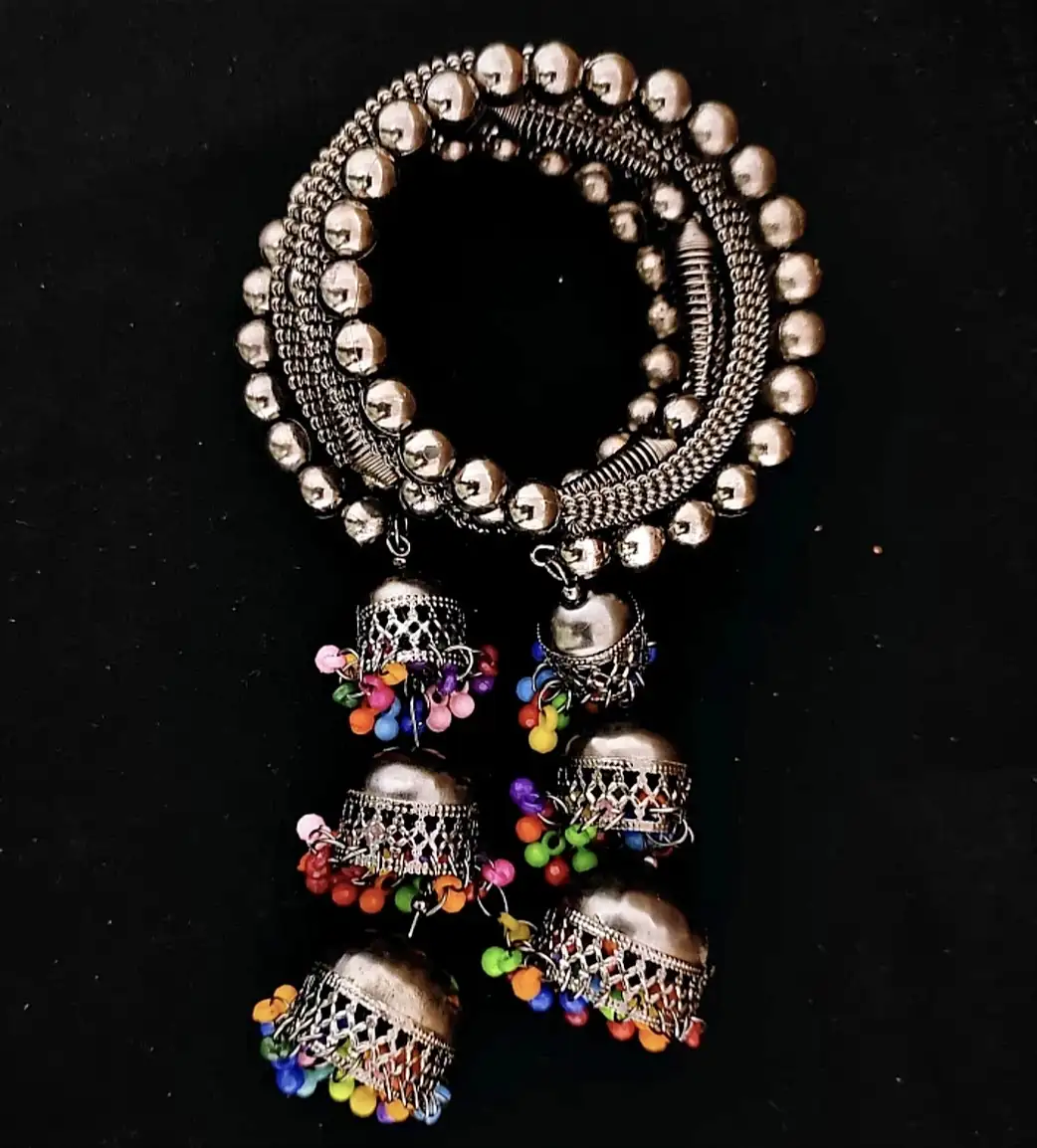 Metal Silver Coated Bracelet Set