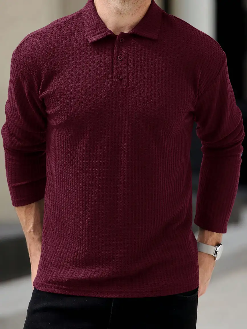 Self Design Men Maroon T-Shirt