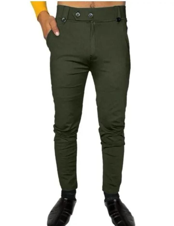 TrouserFor mens !Lycra track pant! Formal Trousers Men Pack of 1 Mahndi Coloue