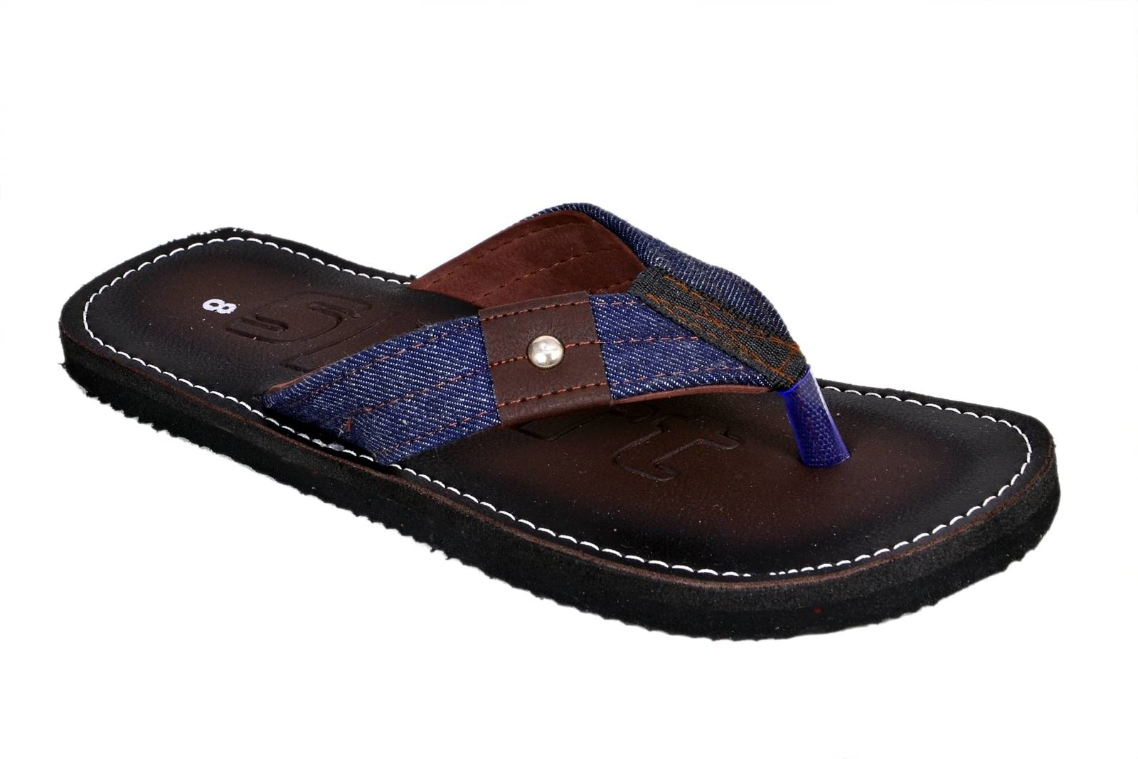 Brown Men's Thong Flip Flop