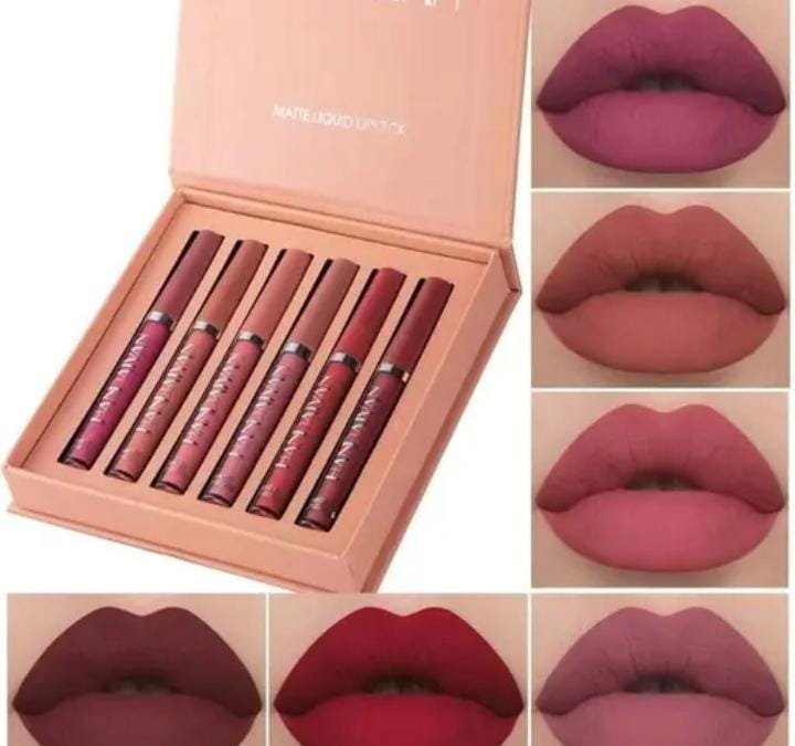 Nandiyan set 6 Matte Liquid Lipstick - Shade A