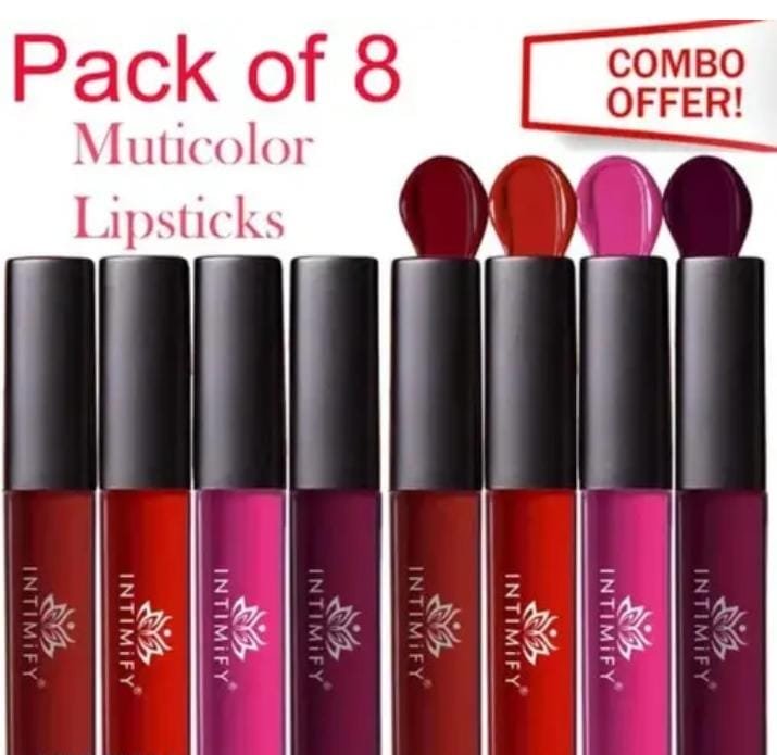 Lipstick Multicolor/ MatteLiquid/ Combo Of Shade Lipstick, Lipstick Pack of 8