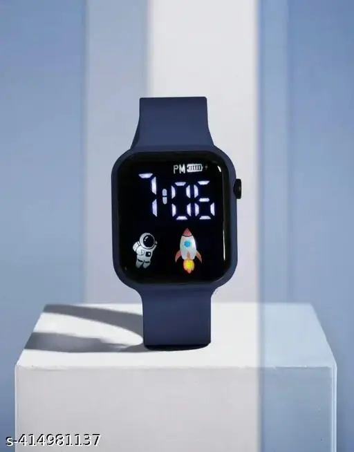 Blue Led Square Digital Watch