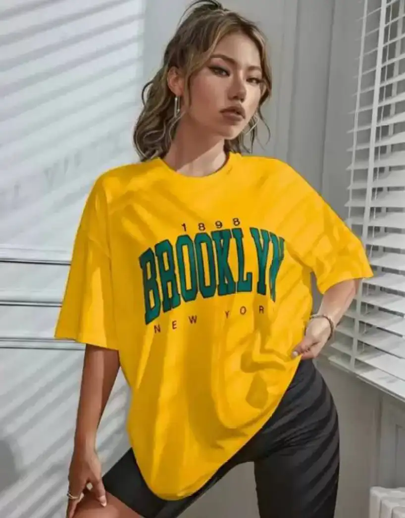 Graphic Print Women Yellow T-Shirt