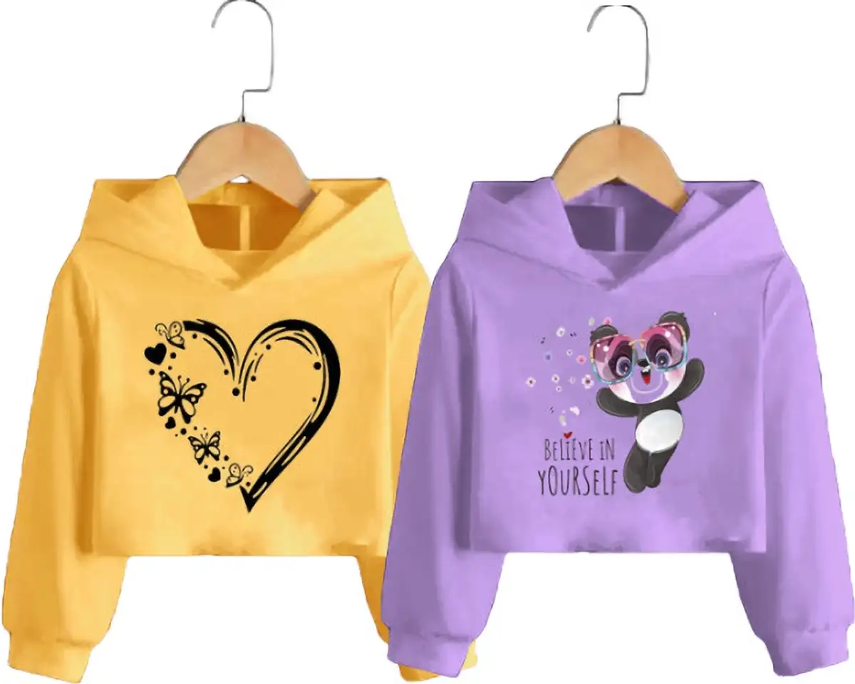 Printed Women Yellow, Purple T-Shirt (Pack of 2)