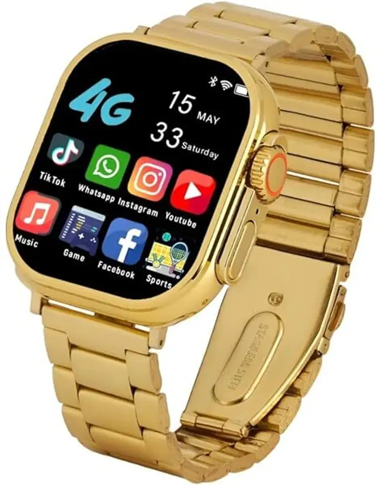 CEMP S9 Ultra Gold Edition With Sports Mode Golden SmartWatch for Businessman T1 Smartwatch (Gold Strap, Free Size)
