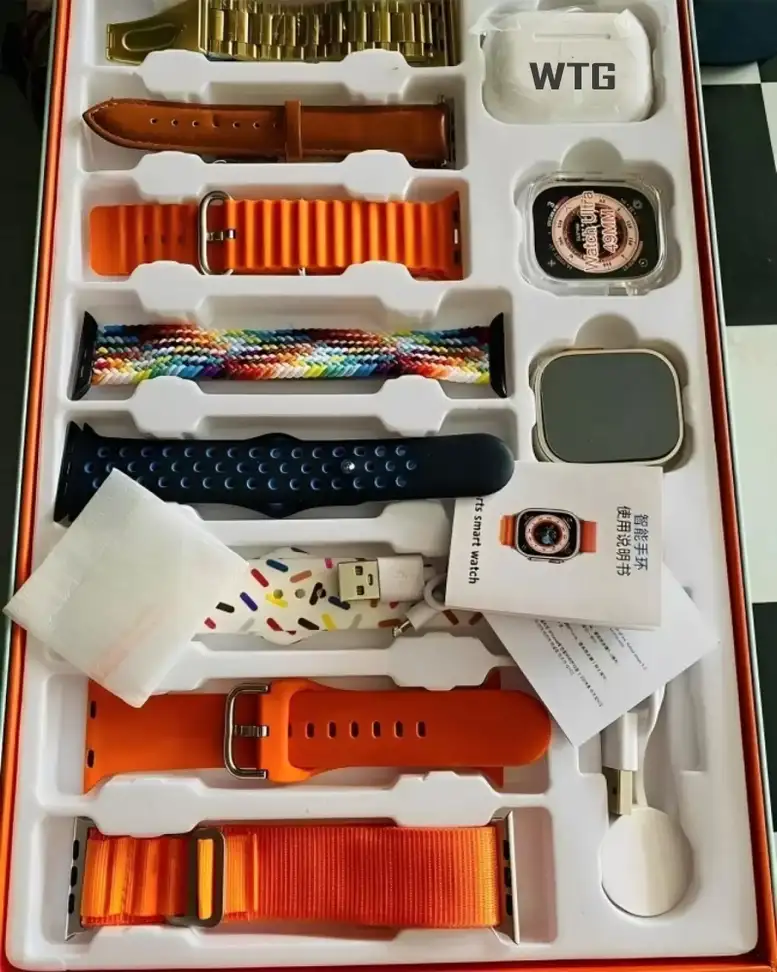 WTG H20 Bluetooth calling 1.99" AMOLED Display,Music With 5 Multicolor Strap & 1 TWS Smartwatch (Multicolor Strap, Regular Wear)