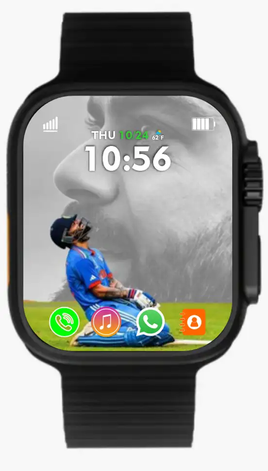 ModishOmbre T800 Ultra SmartWatch Long Battery Life WITH 3 month Warranty Music Game Calling Smartwatch (Black Strap, 1.99 Inch Sunlight proof Big Amoled Display)
