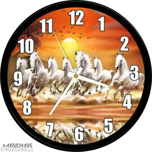 Seven Horse wall clock