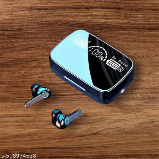 M 19 TWS Bluetooth 5.0 Wireless In Ear Earbuds Touch Waterproof LED Digital Display Bluetooth Headset (Black, True Wireless)