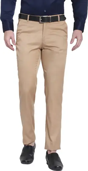SREY Regular Fit Men Beige Trousers
