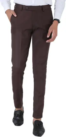 SREY Regular Fit Men Brown Trousers