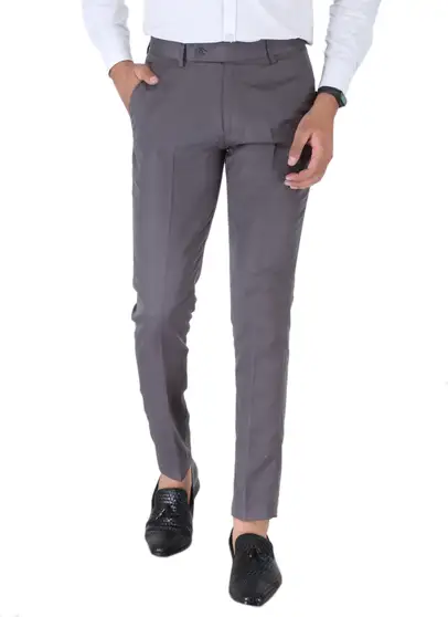 SREY Regular Fit Men Grey Trousers