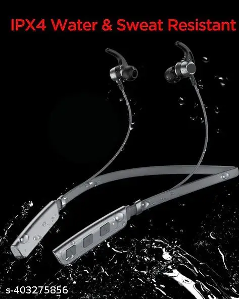 Neckband True Wireless Bluetooth Earphones with 8 Hours Playtime & Compatible for all Smartphones (Black)