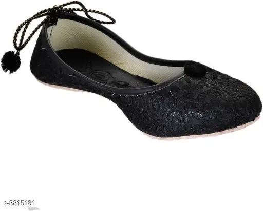 PADMAJA BLACK COLOUR JUTIS & MOJARIS FOR WOMEN'S