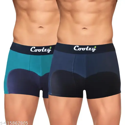 Coolzy Men's Cotton Printed Regular Fit Trunk (Pack of 2)