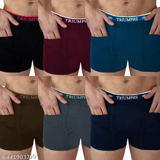 TRIUMPHS MENS POCKET TRUNKS PACK OF 6