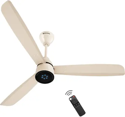 Atomberg Renesa Prime Remote 5 Star 1200 mm 3 Blade Ceiling Fan  (BLDC Motor with Remote | Seasand Ivory | Pack of 1)
