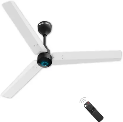 Atomberg Renesa Ceiling Fan 5 Star 1200 mm 3 Blade Ceiling Fan  (BLDC Motor with Remote | White & Black | Pack of 1)