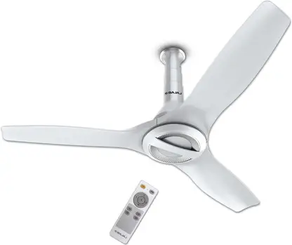 BAJAJ Arioso Luxe 5 Star 1200 mm 3 Blade Ceiling Fan  (White & Silver | Pack of 1)