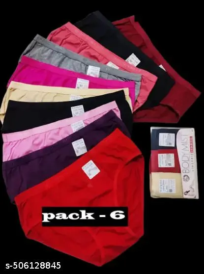GHSHOP women panty,Hipstr panties,Ladies panties,Cotton prited pantips,Women, Underwear,girls cotton Briefs, cotton silk hipster,Women bikini panty,Cotton inner elasties,Limited edition pack-6 Combo -100%.