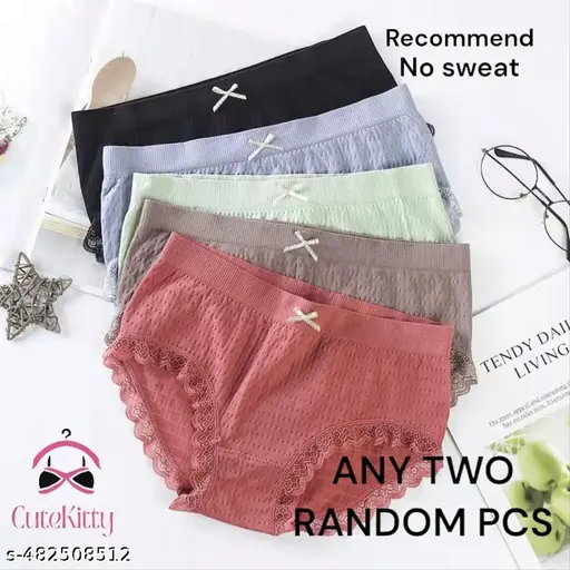 2 PCS PACK WOMENS PANTY - ANTI SWEAT- ANTI BACTERIA PANTY- NEW TECHNOLOGY PANTY-BREATHABLE PANTY- EVERY DAY USE PANTY-BY WOMEN FOR WOMEN
