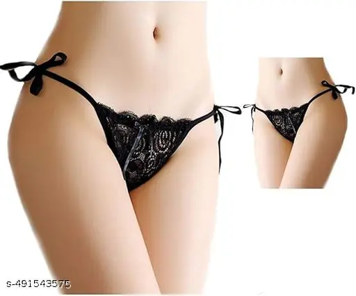 Women Thong/G-String Lace Panty Pack of 1