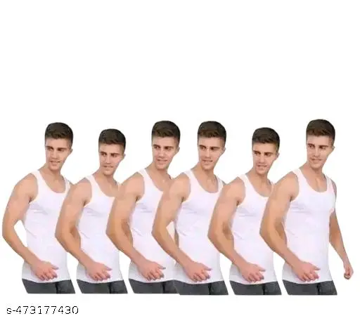 5PCS Premium Quality 100% Cotton Combed Super Fine Vest For Men