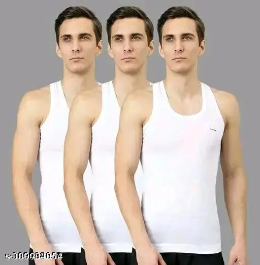 2PCS Best Quality Super Fine Cotton Vest Pack of 2