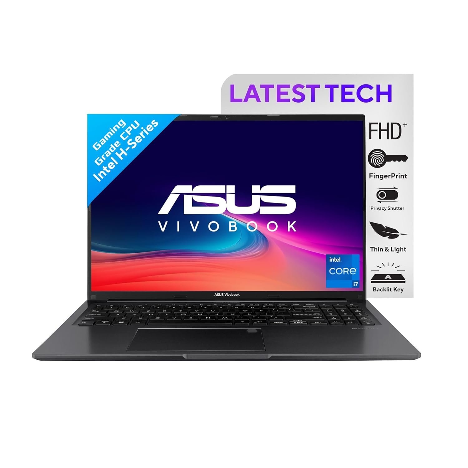 ASUS Vivobook 16, Intel Core i7-12700H 12th Gen, 16" (40.64 cm) FHD+, Thin and Light Laptop