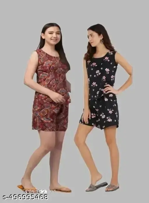 Women Short night suit pack of 2