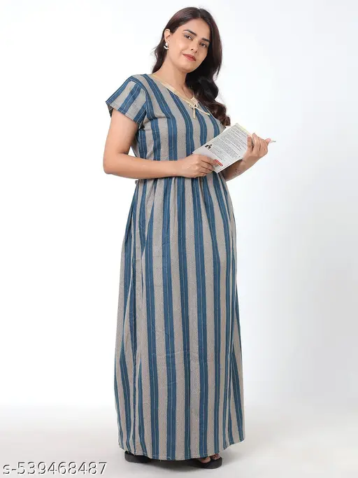 Cotton night dress cotton nighty maxi night dress maxi gown for women and girls night wear