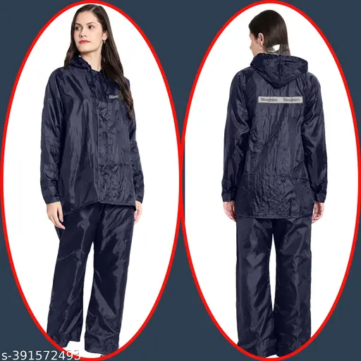 latest Fahionable Women Raincoat/ Women Top Bottom Rainset for heavy rain double layer raincoat