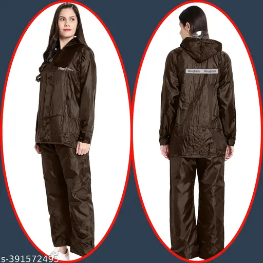 latest Fahionable Women Raincoat/ Women Top Bottom Rainset for heavy rain double layer raincoat